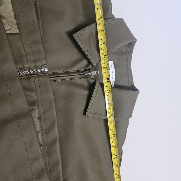 Good American Faux Leather Chore Zipper Front Collared Jacket Size 2 XL NW0T - Picture 8 of 10